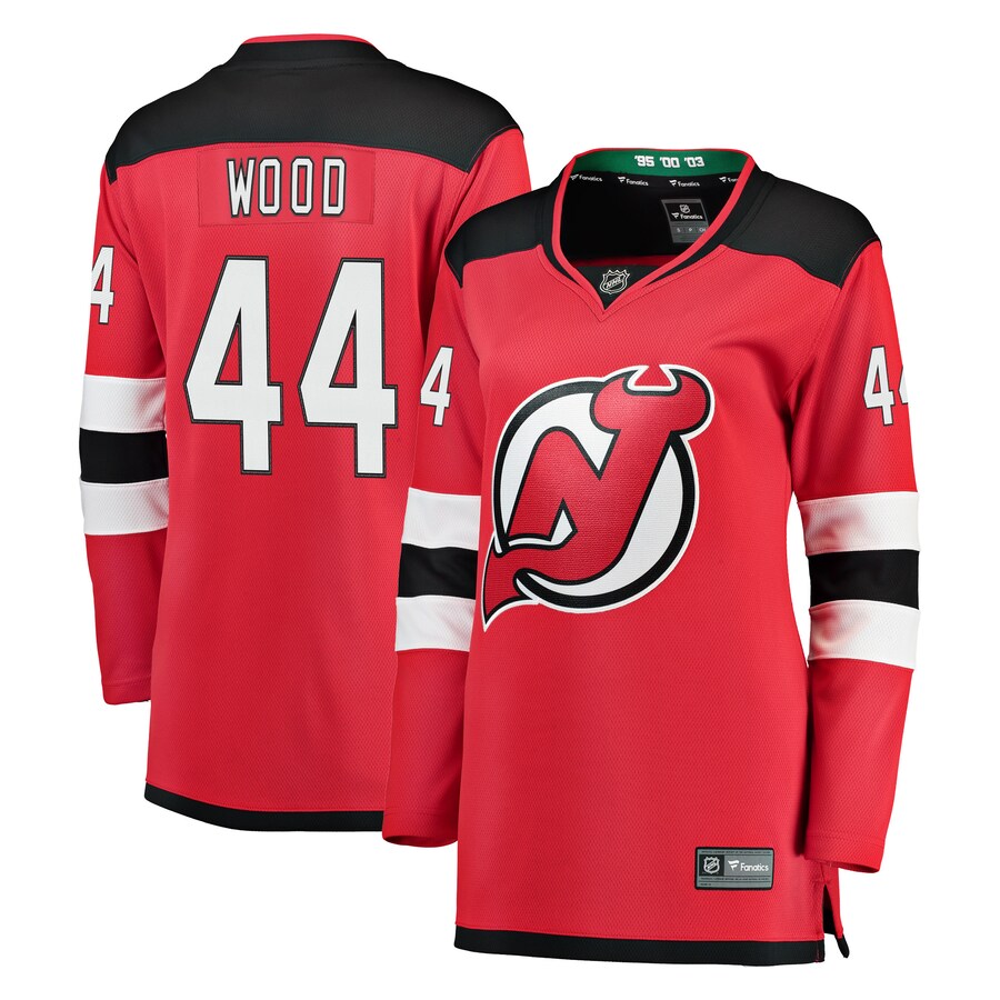 Miles Wood New Jersey Devils Fanatics Branded Womens Breakaway Jersey Red