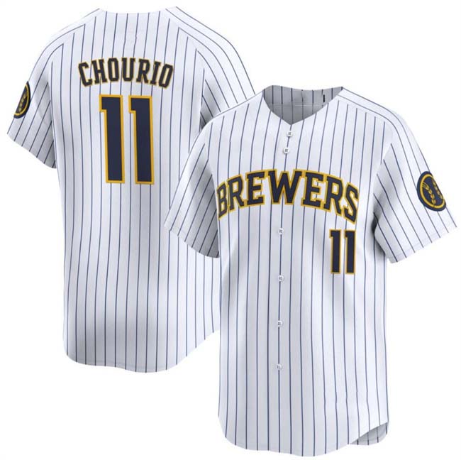 Milwaukee Brewers #11 Jackson Chourio White 2024 Alternate Limited Stitched Base