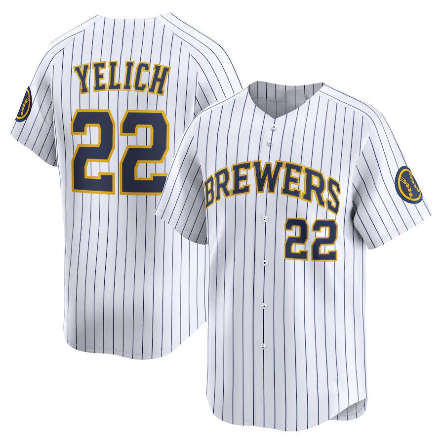 Milwaukee Brewers #22 Christian Yelich Alternate Limited Jersey White Stitched
