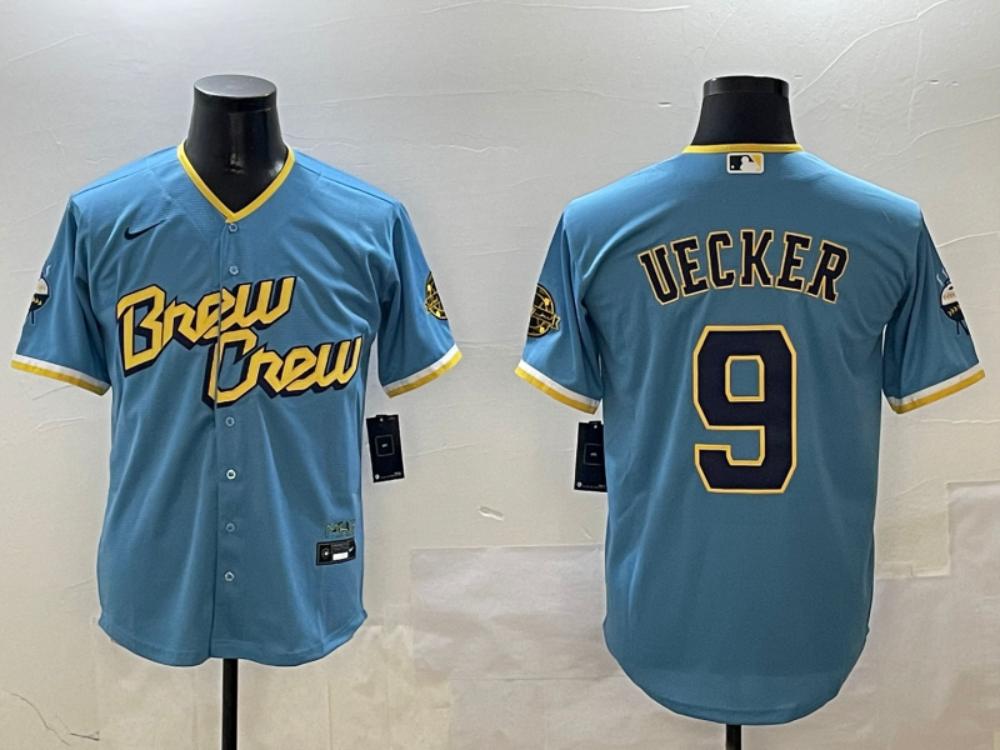 Milwaukee Brewers Bob Uecker Powder Blue 2022 City Connect Replica Jersey