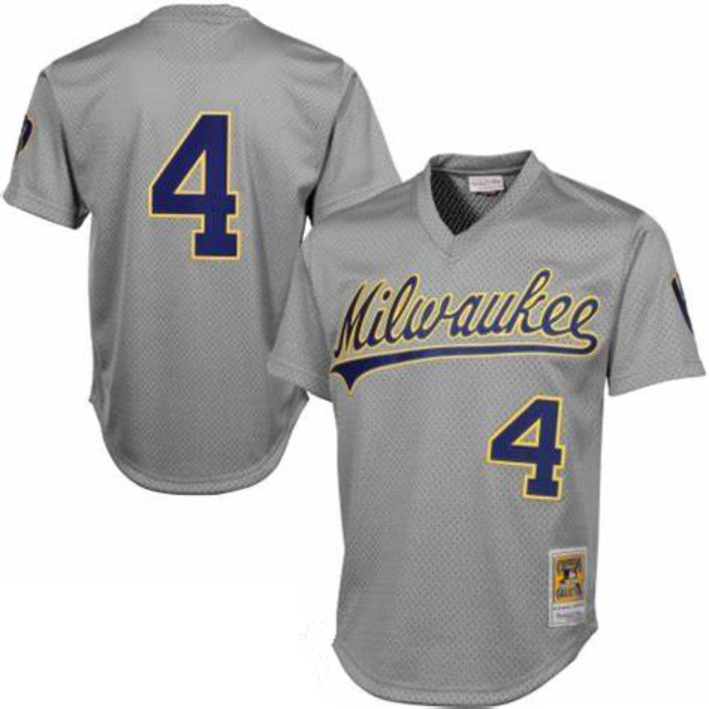 Milwaukee Brewers Paul Molitor Gray 1987 Throwback Pullover Jersey