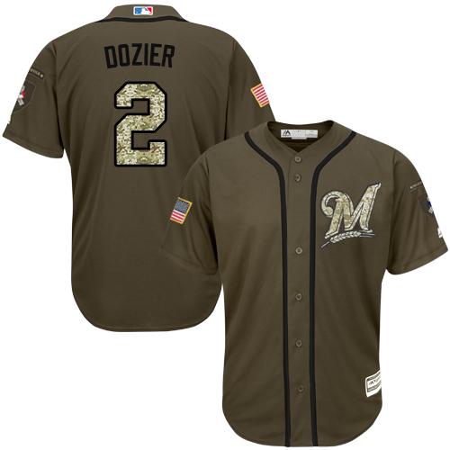 Minnesota Twins 2 Brian Dozier Green Salute To Service Stitched Mlb Jersey