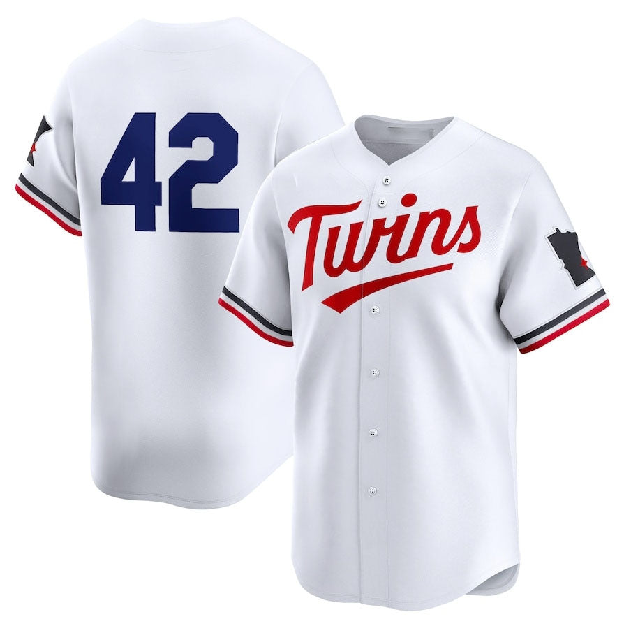 Minnesota Twins 2024 #42 Jackie Robinson Day Home Limited Jersey White Stitches