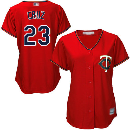 Minnesota Twins 23 Nelson Cruz Red Alternate Womens Stitched Baseball Jersey