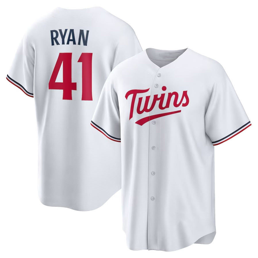 Minnesota Twins #41 Joe Ryan Home Replica Player Jersey White Stitched Basebal