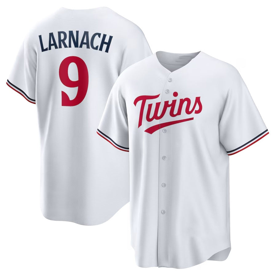 Minnesota Twins #9 Trevor Larnach Home Replica Jersey White Stitched Baseball