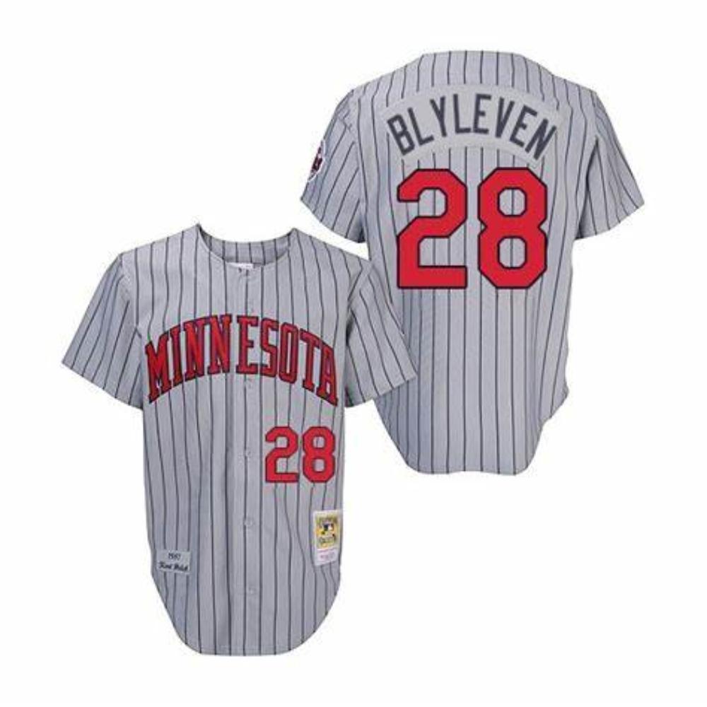 Minnesota Twins Bert Blyleven Gray 1987 Throwback Jersey