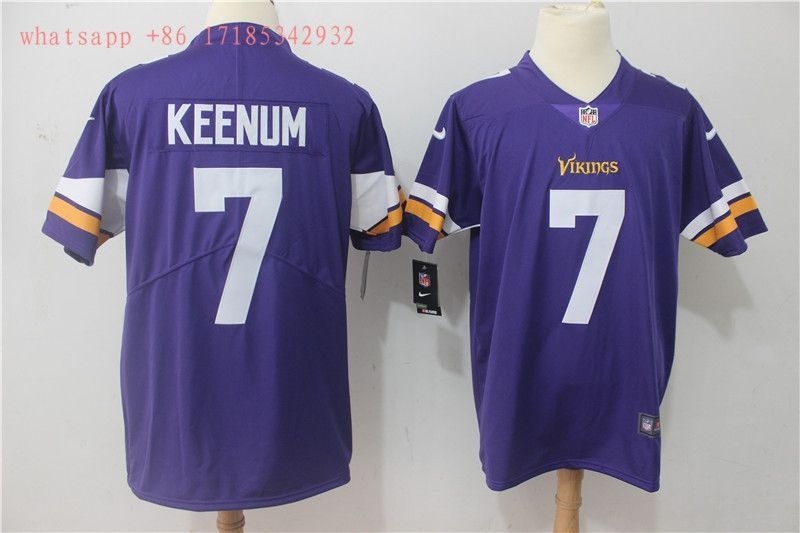 Minnesota Vikings Case Keenum 7 Nfl 2020 Purple Jersey Jersey