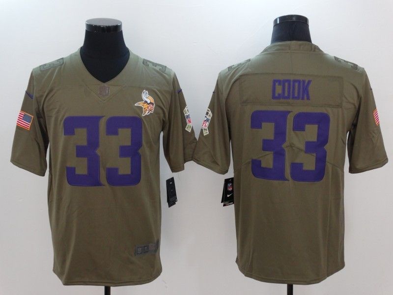 Minnesota Vikings Dalvin Cook 33 Nfl 2020 Dark Grey Jersey