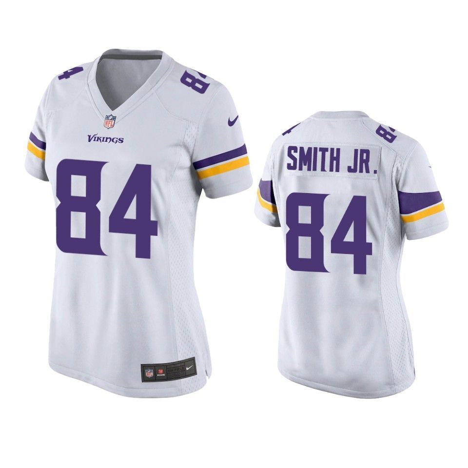 Minnesota Vikings Irv Smith Jr 2019 Nfl Draft White Game Womens Jersey