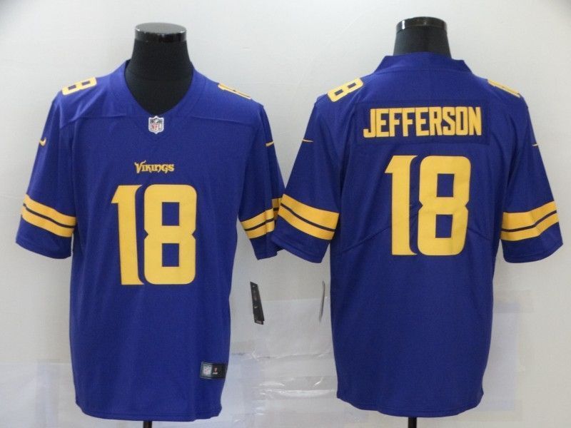 Minnesota Vikings Justin Jefferson 18 Nfl 2020 Cobalt Blue Jersey Jersey