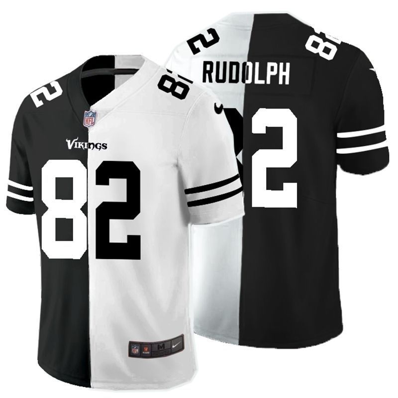 Minnesota Vikings Kyle Rudolph 82 Nfl 2020 Black And White Jersey