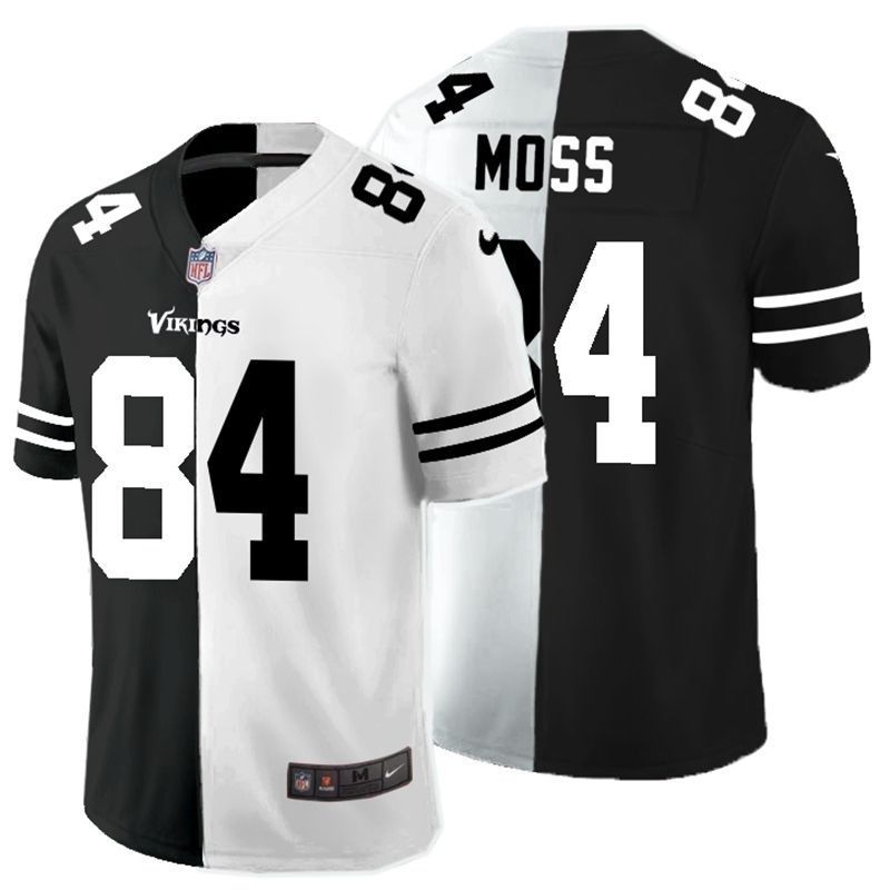 Minnesota Vikings Randy Moss 84 Nfl 2020 Black And White Jersey