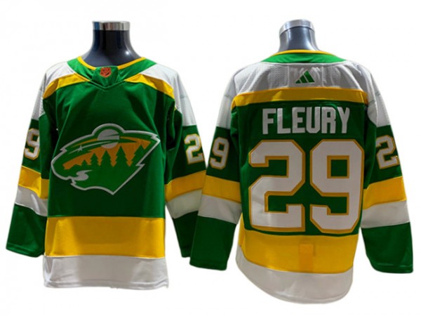 Minnesota Wild #29 Marc-Andre Fleury Green 2022&23 Reverse Retro Jersey