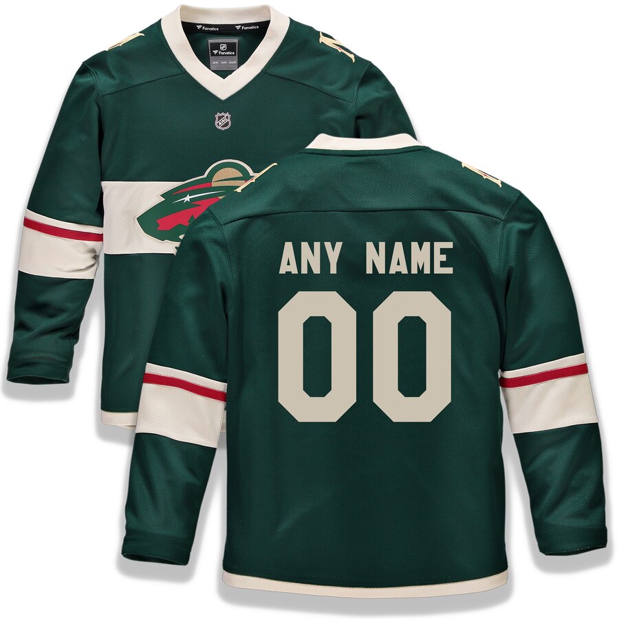 Minnesota Wild Fanatics Branded Youth Home Replica Custom Jersey Green