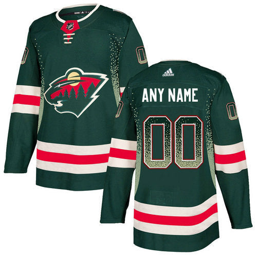 Minnesota Wild Green Customized Drift Fashion Jersey