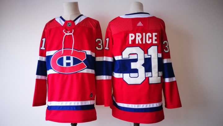 Montreal Canadiens 31 Carey Price Red 2017 2018 Hockey Stitched Nhl Jersey