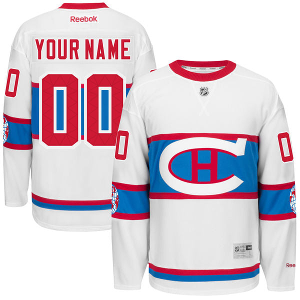 Montreal Canadiens Reebok White 2016 Winter Classic Custom Jersey