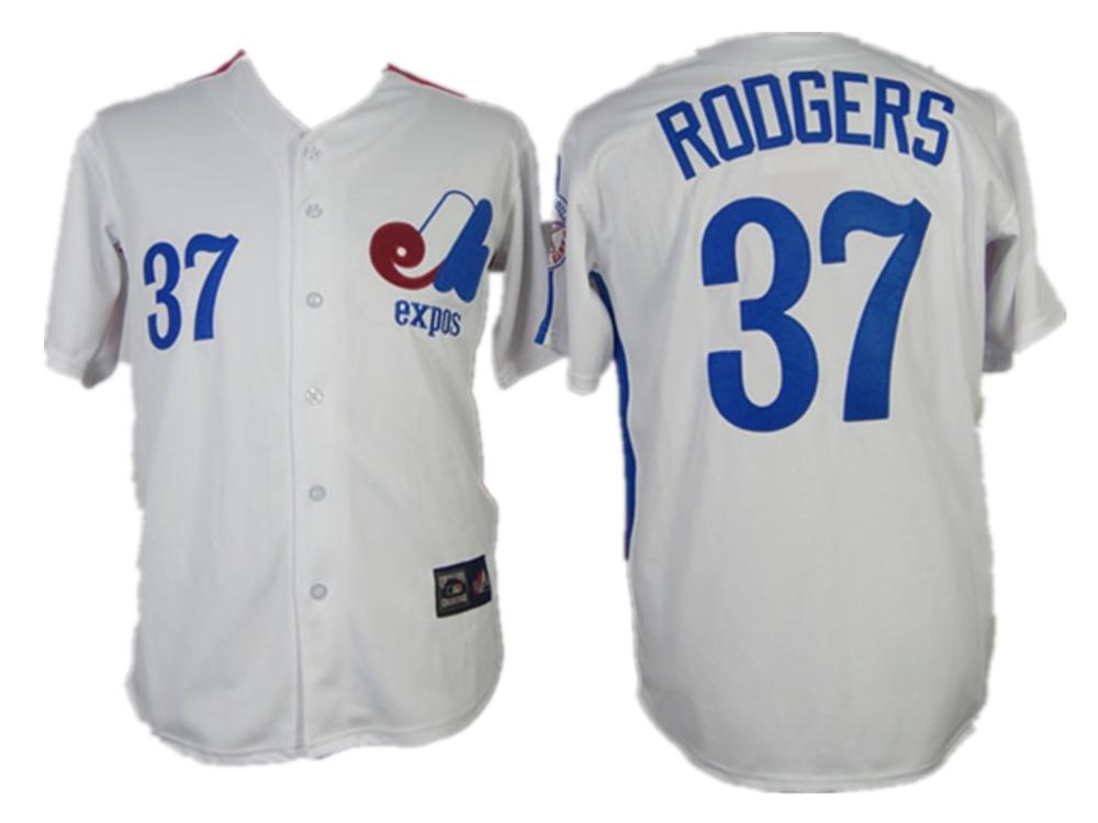 Montreal Expos Steve Rodgers White Throwback Jersey