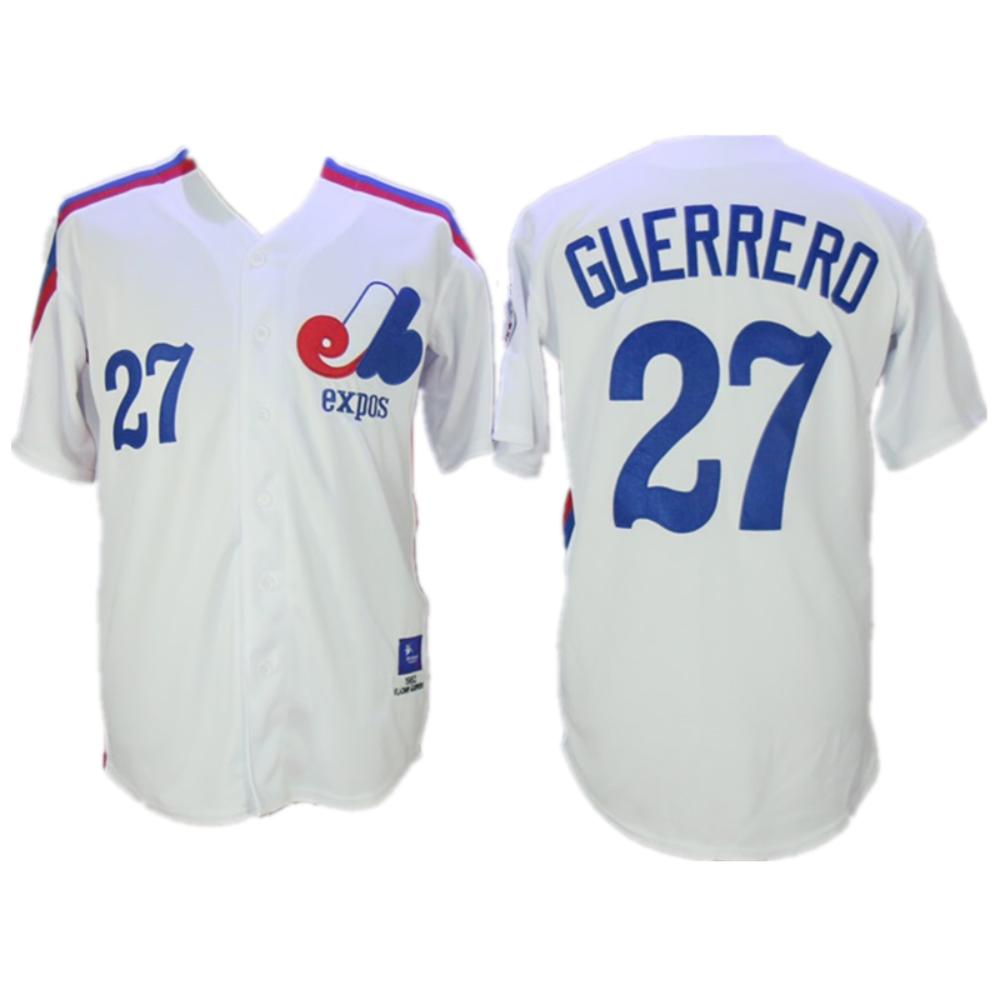 Montreal Expos Vladimir Guerrero White Cooperstown Throwback Jersey