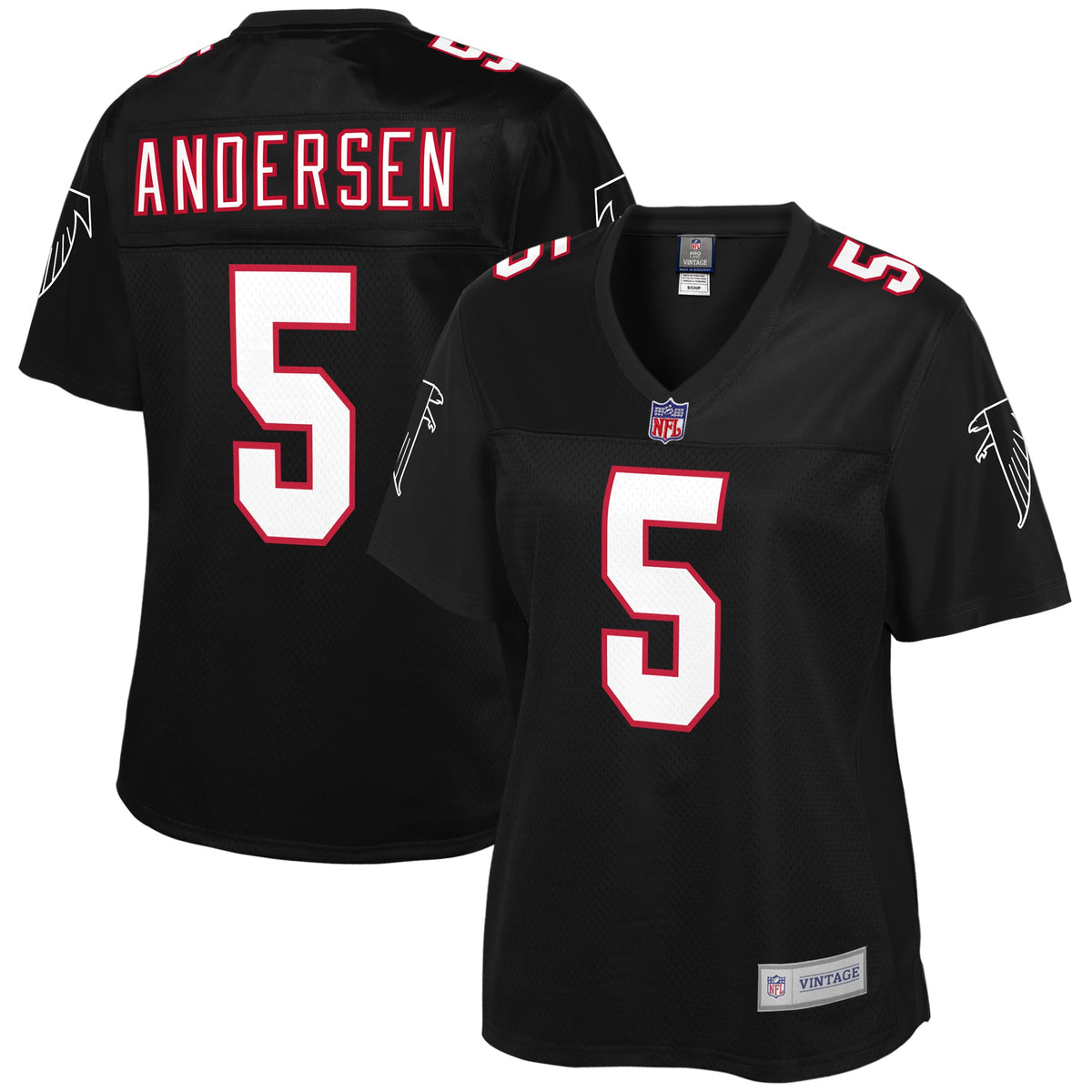 Morten Andersen Atlanta Falcons Nfl Pro Line Womens Retired Player Jersey Black