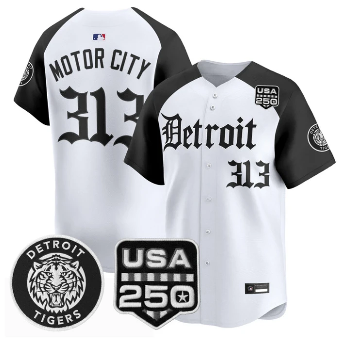 Motor City Jersey #313 Detroit Tigers Gothic Edition Vapor Stitched