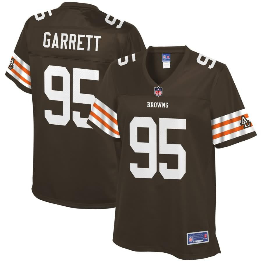 Myles Garrett Cleveland Browns Nfl Pro Line Womens Historic Logo Player Jersey Brown