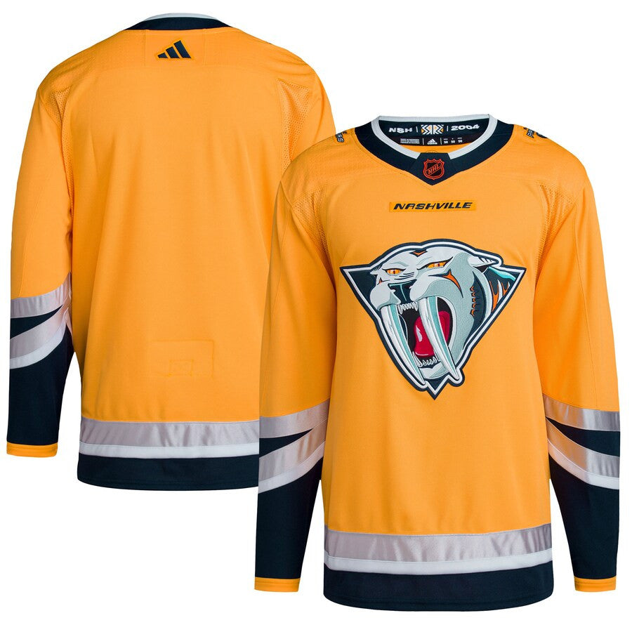 Nashville Predators Adidas Reverse Retro 20 Blank Jersey Yellow
