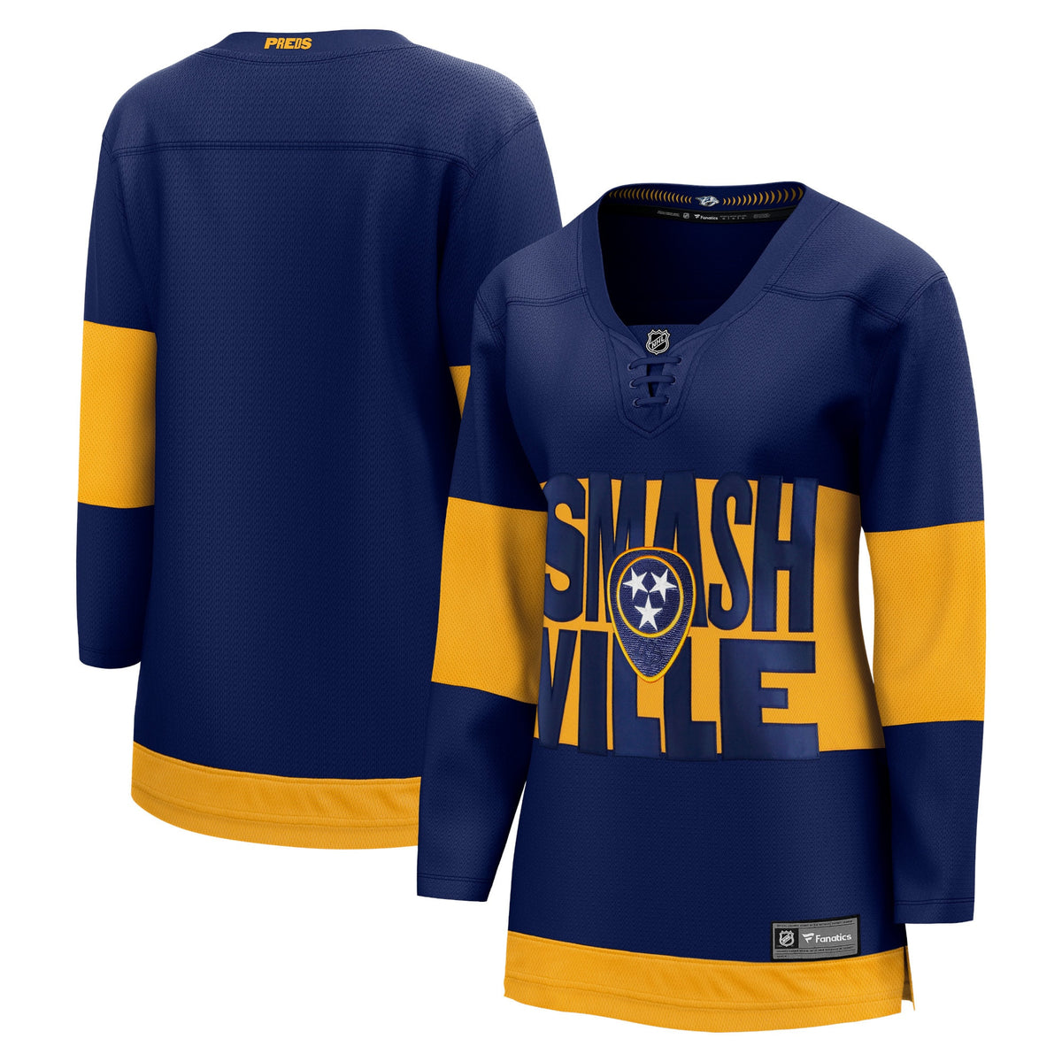 Nashville Predators Branded Womens 2022 Nhl Stadium Series Breakaway Blank Jersey Navy