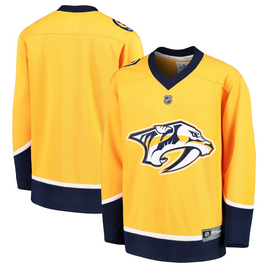 Nashville Predators Fanatics Branded Youth Home Replica Blank Jersey Yellow