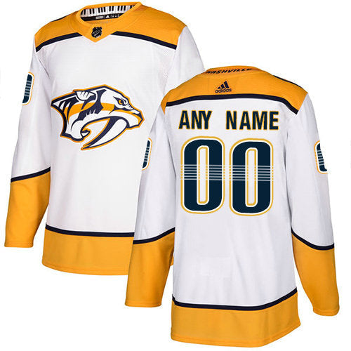 Nashville Predators NHL White Customized Jersey