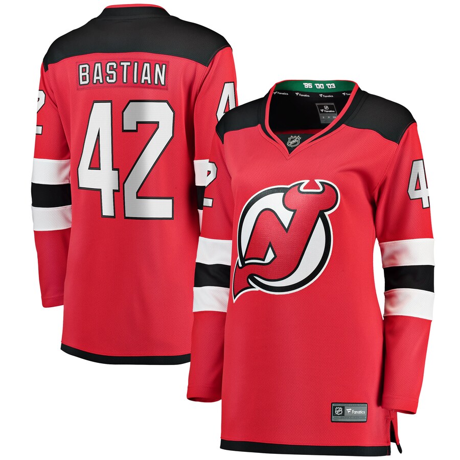 Nathan Bastian New Jersey Devils Fanatics Branded Womens Home Breakaway Player Jersey Red