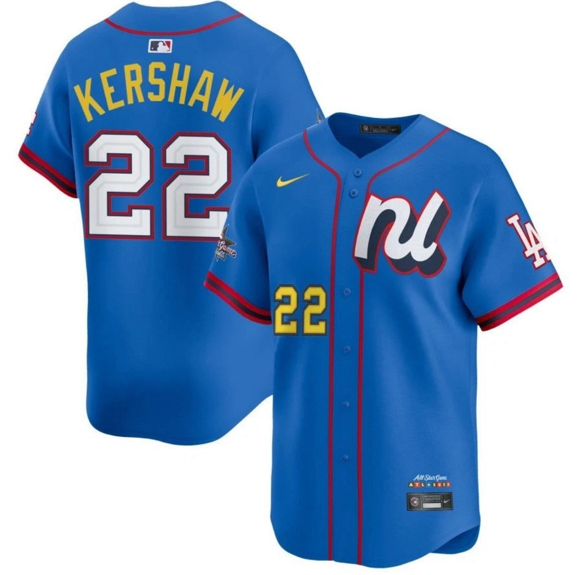 National League Clayton Kershaw Blue 2025 All-Star Game Limited Jersey Stitched