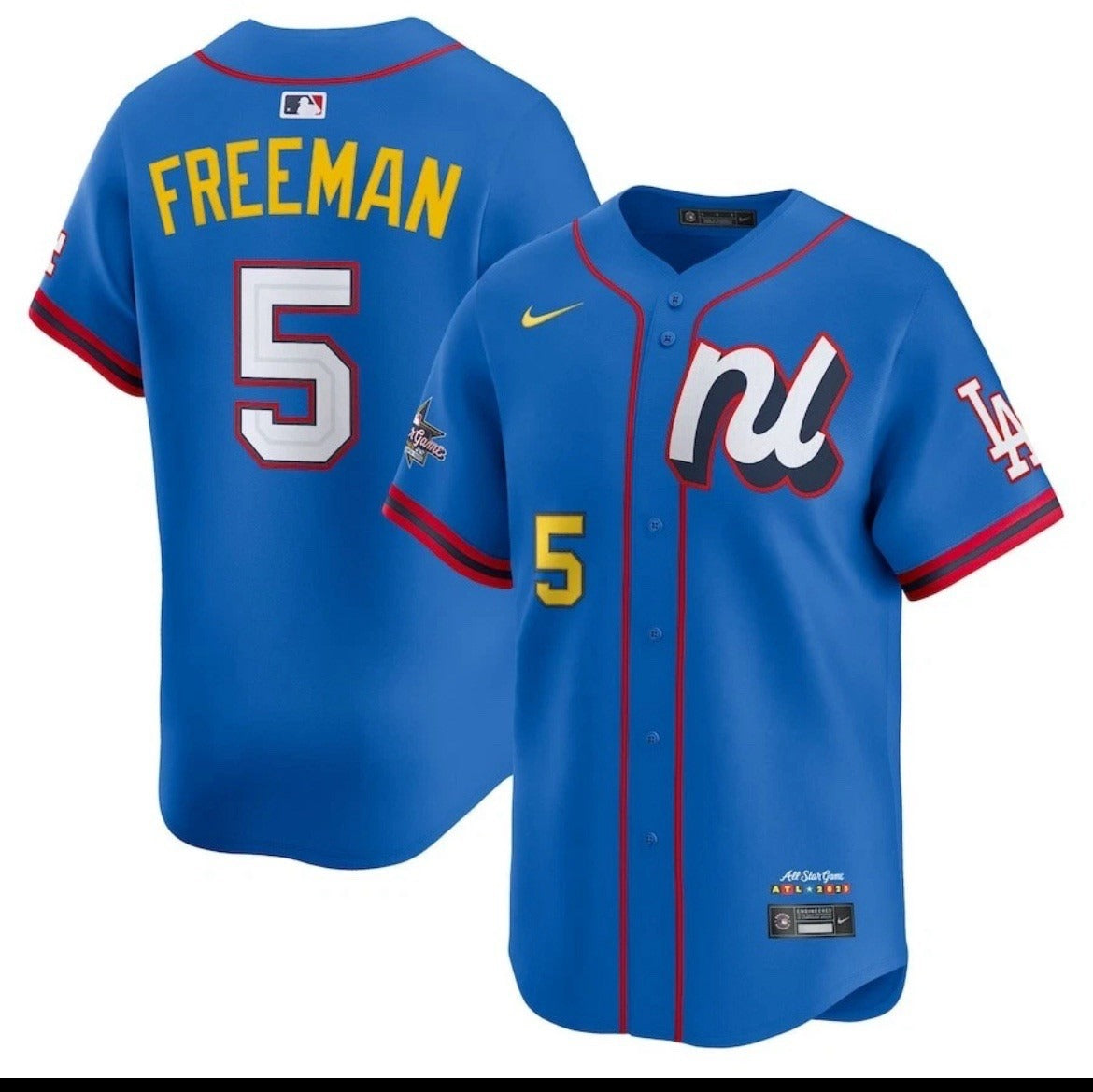 National League Freddie Freeman #5 Blue 2025 All-Star Limited Jersey Stitched