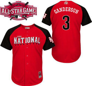 National League New York Mets 3 Curtis Granderson Red 2015 All star Bp Jersey