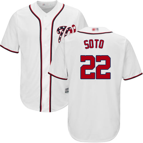 Nationals 22 Juan Soto White New Cool Base Stitched Baseball Jersey