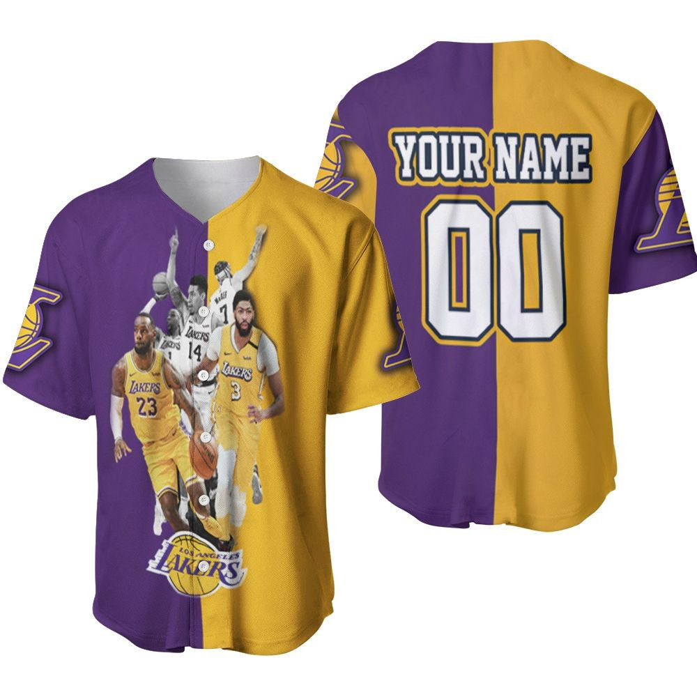 Nba Western Conference Los Angeles Lakers Personalized Baseball Jersey