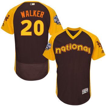 Neil Walker Brown 2016 All star Jersey Mens National League New York Mets 20 Flex Base Majestic Mlb Collection Jersey