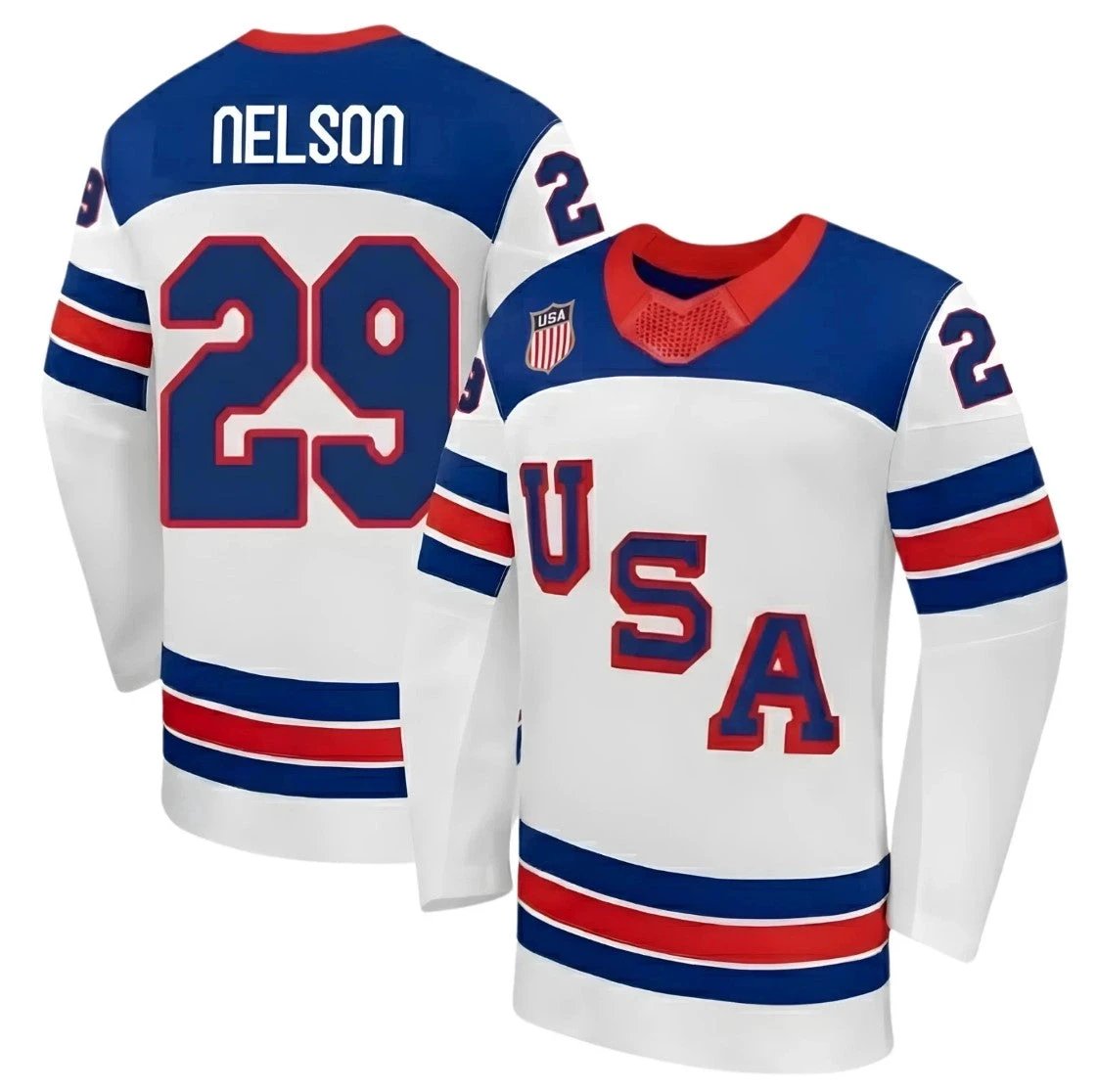 Nelson Team USA Winter Olympics 2026 Hockey Jersey White All Stitched