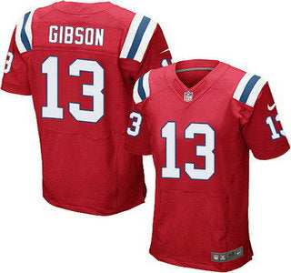 New England Patriots 13 Brandon Gibson Red Alternate Nfl Nike Elite Jersey