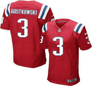 New England Patriots 3 Stephen Gostkowski Red Alternate Nfl Nike Elite Jersey