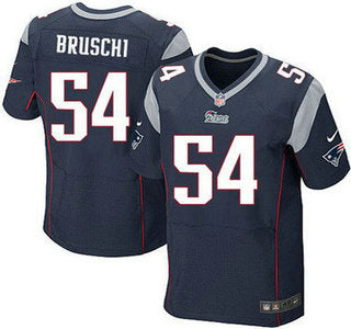New England Patriots 54 Tedy Bruschi Navy Blue Retired Player Nfl Nike Elite Jersey