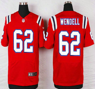 New England Patriots 62 Ryan Wendell Red Alternate Nfl Nike Elite Jersey