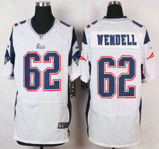 New England Patriots 62 Ryan Wendell White Road Nfl Nike Elite Jersey