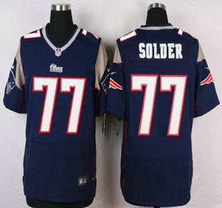 New England Patriots 77 Nate Solder Navy Blue Team Color Nfl Nike Elite Jersey
