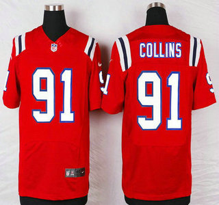 New England Patriots 91 Jamie Collins Red Alternate Nfl Nike Elite Jersey