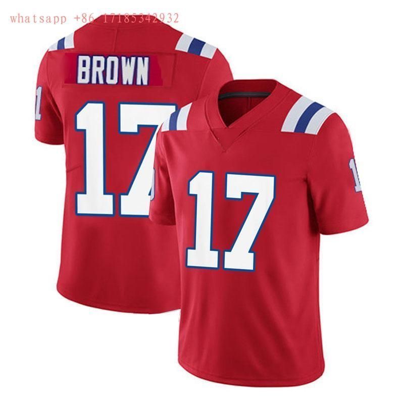 New England Patriots Antonio Brown 17 Nfl 2020 Red Jersey Jersey