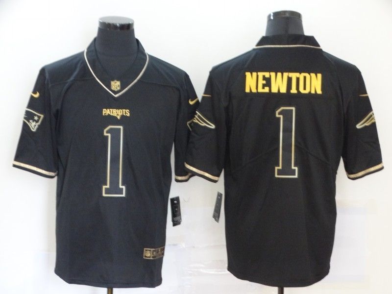 New England Patriots Cam Newton 1 Nfl 2020 Black Blue Jersey