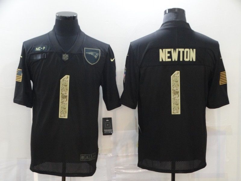 New England Patriots Cam Newton 1 Nfl 2020 Black Jersey