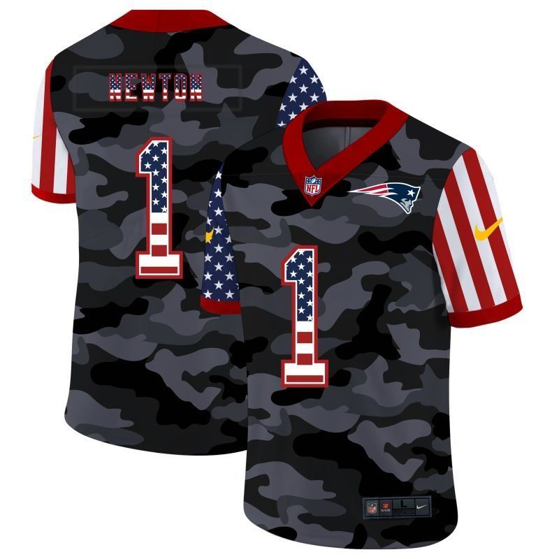 New England Patriots Cam Newton 1 Nfl 2020 Camo Jersey